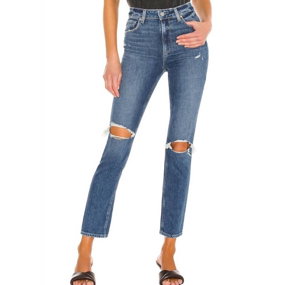 PAIGE Sarah Slim Jeans in Ware Deconstructed Sz 31